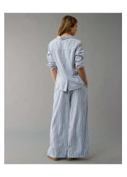 American Eagle قميص AE Weekend Vibes بأكمام طويلة وأزرار