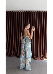 HAZELANNA Patterned linen outfit