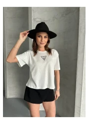 asur boutique Asur Boutique Women's Crew Neck Stone T-Shirt