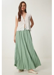 Happiness İstanbul تأثير منسوج متوهج ذو تأثير أخضر للسيدات DD01347