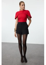  Collection Woven Red Blouse - Collar Detailed Tprss24Bz00053