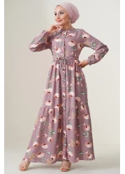 Bigdart 2144 فستان قاضي بياقة مطعمة - د.روز كورسو