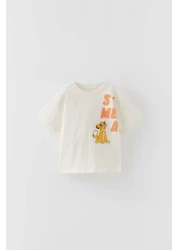 Magu Children Disney White The Lion King Cotton T-Shirt Shorts Bottom-Top Set