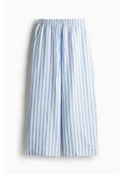 H&M Cropped Linen-blend Trousers