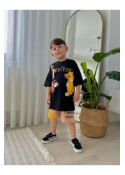 MİNİKO KİDS Boy's Lion King Model Shorts Cotton Suit