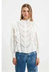  Collection قميص منسوج إكرو مع إكسسوارات - TPRAW22GO1089