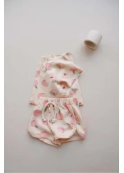 Oh La La Koala For Little Ones Peach Print Camisole Bottom Top Set