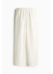 H&M Linen-blend Drawstring Trousers