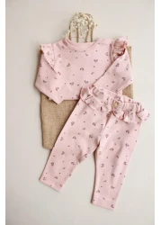 OhlalaKoala Rose Printed Ruffled Body Tights Set