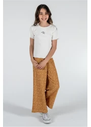 Kyron Girl's White T-Shirt and Floral Print Pink Pants Set / with Different Color Options