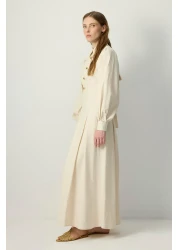 Touche Prive Pleated Shirt Collar Dress