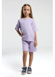 U.S. Polo Assn. قاعدة. بولو أسن. بدلة برمودا أرجوانية للبنات