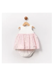 ministok Clement Crispy Floral Bow Baby Girl Double Set