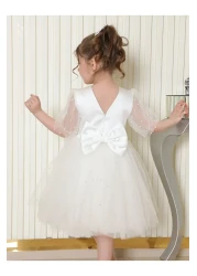 TREEMASS Girl's dress, satin and pearls Dream Tulle TREEMASS511