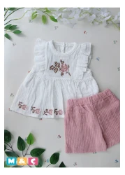 MÇ FAMİLY STORe بدلة بناتي من قماش الموسلين، فستان بناتي للأطفال