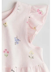 H&M فستان قطني مطبوع