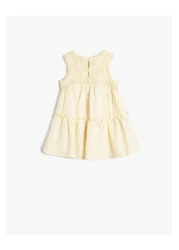 Koton فستان قطني بدون أكمام - تفاصيل سكالوب