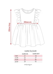 Minipodyum Baby Girl Bow Detailed Floral Knitted Muslin Summer Dress