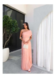 ESRAHELVACI فستان بنمط الباتيك بكتف واحد