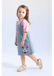 Defacto Baby Girl Disney Mickey & Minnie Strap Jean Dress C5473a524sm