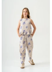 HARİKA KİDS بدلة بناتي كتان بدون أكمام من 2 إلى 9 سنوات