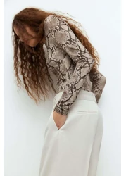 H&M Belted tailored trousers