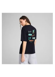 Puma Wardrobe Ess Graphic Women's Navy Blue T-Shirt