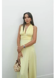 Havoş فستان الرسن الأصفر