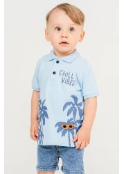 Chicsy Baby Lakos Style Palm Print Adjustable Short Sleeve Shorts Set for Kids and Baby