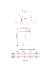 Minipodyum طقم بناتي مكون من قطعتين مع تفاصيل فيونكة مطبوعة