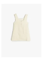 Koton جيليه من الصوف المخلوط بحزام إكرو فستان طفلة 5smg80072aw