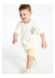 LC Waikiki New Season Printed Baby Boy T-Shirt and Shorts Set of 2 - S5Fs21Z1