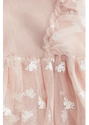 H&M Printed tulle-skirt dress
