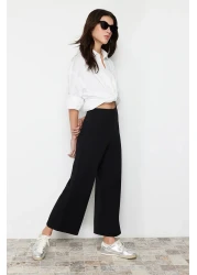  Collection بنطال كولوتي أسود بخصر مرتفع - TWOSS24PL00036