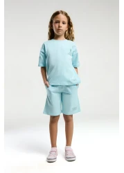 U.S. Polo Assn. قاعدة. بولو أسن. بدلة برمودا زرقاء للبنات