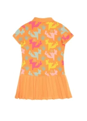 U.S. Polo Assn. فستان بناتي محبوك برتقالي -50265632-VR051