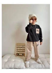YİGİT BUTİK Boy's Bottom Top Set with Shirt Pockets