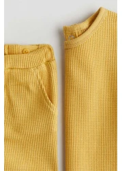H&M 2-piece Waffled Jersey Set
