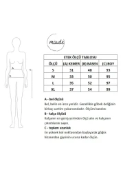 Maude تنورة نسائية بيج فلوش فيسكوز من الساتان بحزام مطاطي وسحاب طويل على شكل حرف A