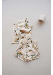 Oh La La Koala For Little Ones طقم قميص علوي وسفلي بطبعة ليمون