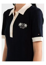 Tommy Hilfiger فستان بولو ألجودون ريب العضوي موديل 1985