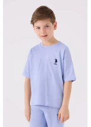 U.S. Polo Assn. بدلة برمودا للأولاد باللون الأزرق