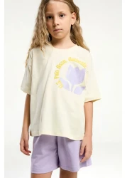 U.S. Polo Assn. U.S. Polo Assn. Girl's Yellow Shorts Set