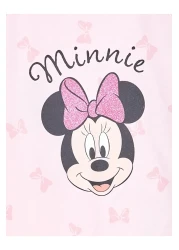 LC Waikiki LCW Baby - Minnie Mouse Printed Square Collar Baby Girl Pajamas and Shorts Set