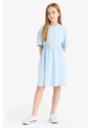 Defacto Girls Oversize Wide Fit Short Sleeve Summer Dress E5800A825Sm