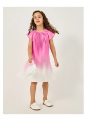 Styli Ombre Print Pleated Dress