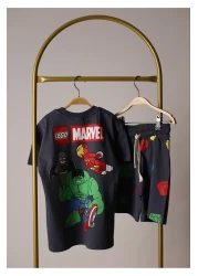 Arya Nisa Kids طقم شورت وقميص قصير للأولاد مصنوع من القطن بنسبة 100%