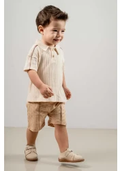 bombe Baby Kids Camel Cotton 2-Piece Set First I Trend Fashion Bottom Top Set