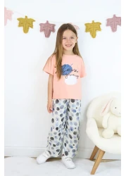 HARİKA KİDS Girl's Comfortable Bottom-Top Suit Set