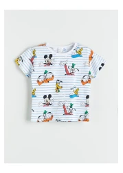 LC Waikiki تي شيرت وشورت مطبوع عليه ميني ماوس للأولاد الصغار مكون من قطعتين